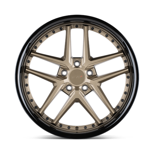 TSW PREMIO Matte Bronze W/ Gloss Black Lip 19x9.5 +40 5x114.3mm 76.1mm - WheelWiz