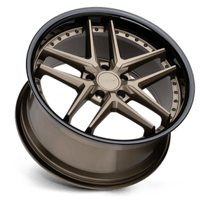 TSW PREMIO Matte Bronze W/ Gloss Black Lp 19x8.5 +32 5x112mm 66.6mm - Wheelwiz