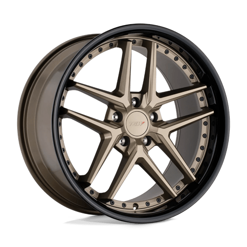 TSW PREMIO Matte Bronze W/ Gloss Black Lip 18x9.5 +40 5x120mm 76.1mm - WheelWiz