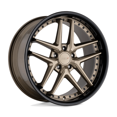TSW PREMIO Matte Bronze W/gloss Black Lip 20x10 +40 5x112mm 66.6mm