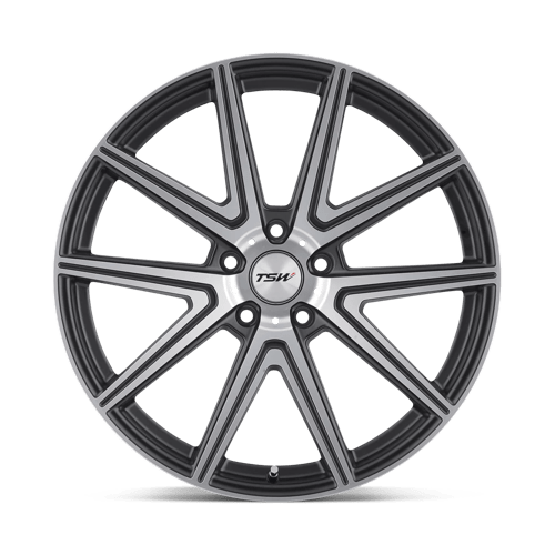 TSW ROUGE Gunmetal W/ Mirror Cut Face 19x8.5 +32 5x112mm 72.1mm - WheelWiz