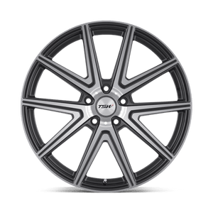 TSW ROUGE Gunmetal W/ Mirror Cut Face 19x9.5 +35 5x112mm 72.1mm - WheelWiz