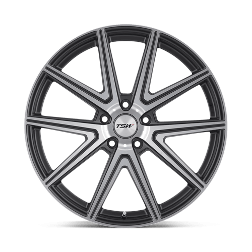 TSW ROUGE Gunmetal W/ Mirror Cut Face 18x9.5 +20 5x120mm 76.1mm - Wheelwiz