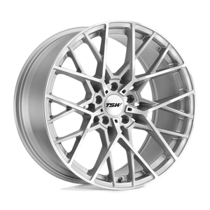 TSW SEBRING Silver W/  Mirror Cut Face 22x10.5 +20 5x112mm 66.6mm - WheelWiz