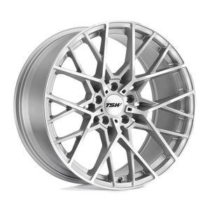 TSW SEBRING Silver W/  Mirror Cut Face 22x10.5 +20 5x112mm 66.6mm - WheelWiz