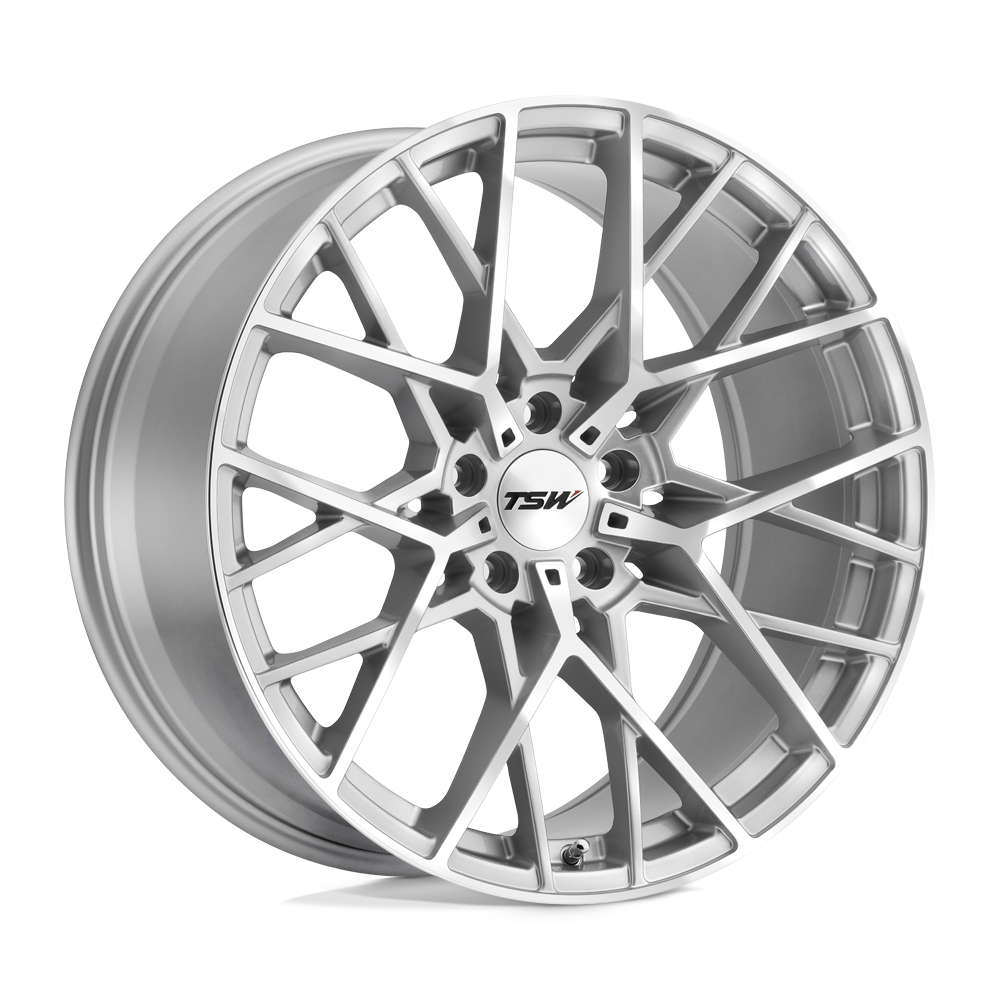 TSW SEBRING Silver W/  Mirror Cut Face 22x9 +20 5x120mm 76.1mm - WheelWiz