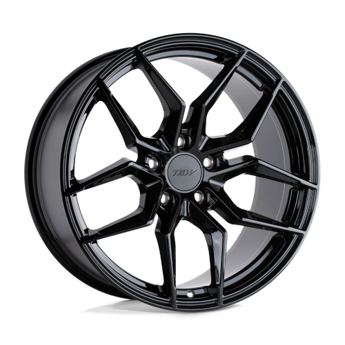 TSW SILVANO Gloss Black 19x8.5 +42 5x112mm 66.6mm - WheelWiz