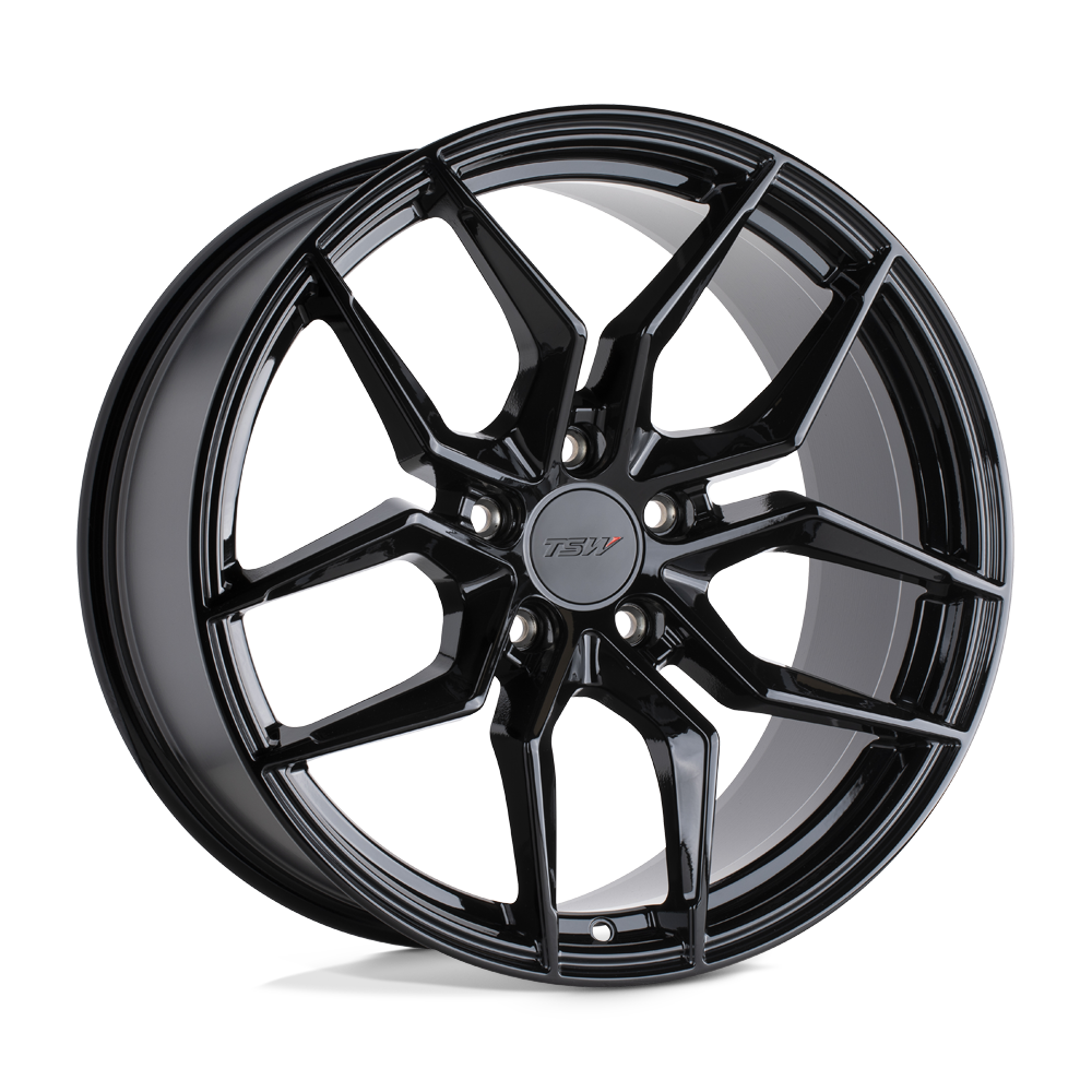 TSW SILVANO Gloss Black 19x8.5 +32 5x112mm 66.6mm - WheelWiz