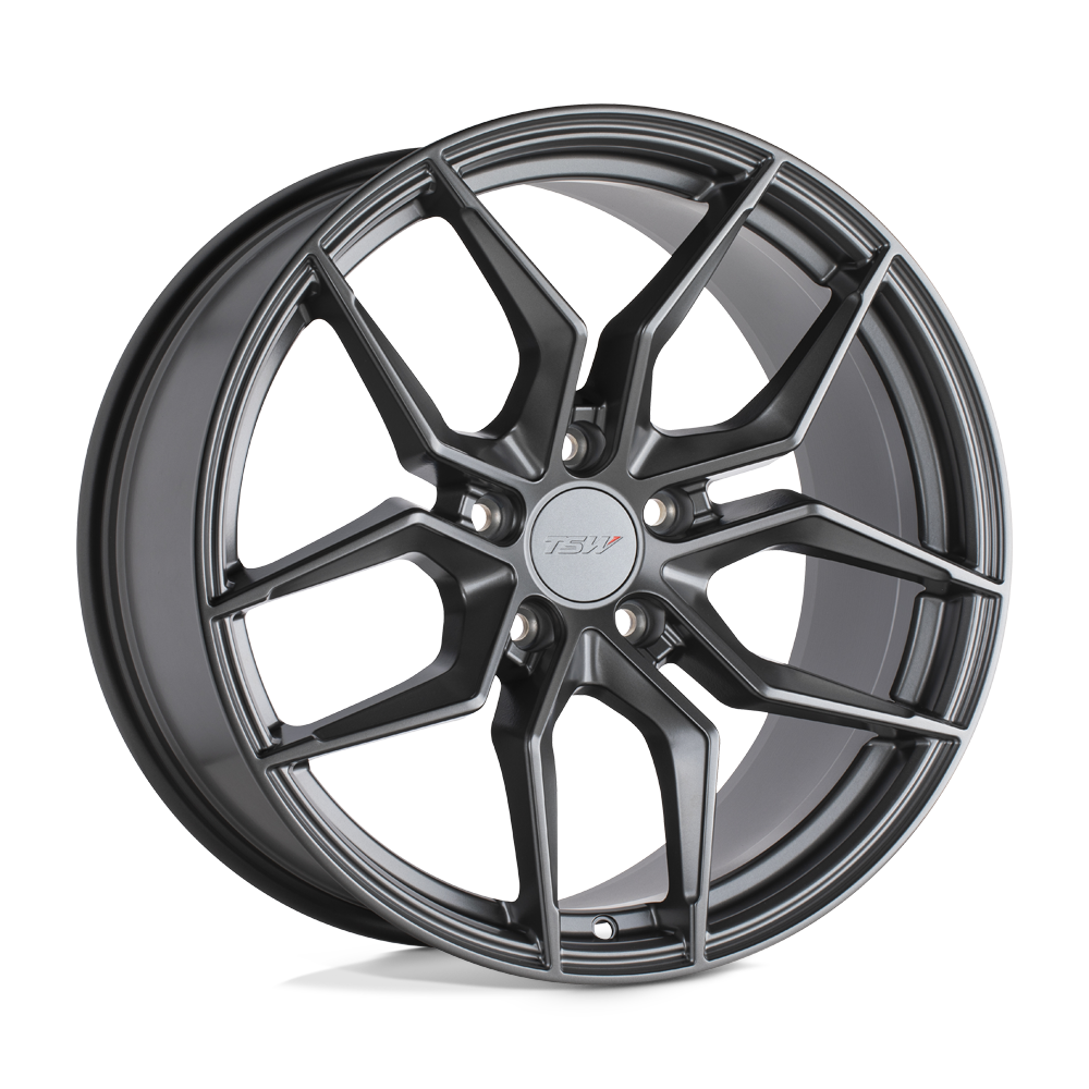 TSW SILVANO Gloss Gunmetal 19x9.5 +40 5x112mm 66.6mm - WheelWiz