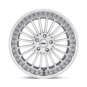 TSW SILVERSTONE Silver Mirror Cut Face & Lip 18x8 +32 5x112mm 72.1mm - Wheelwiz