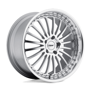 TSW SILVERSTONE Silver W/ Mirror Cut Face & Lip 19x8 +40 5x110mm 72.1mm - WheelWiz