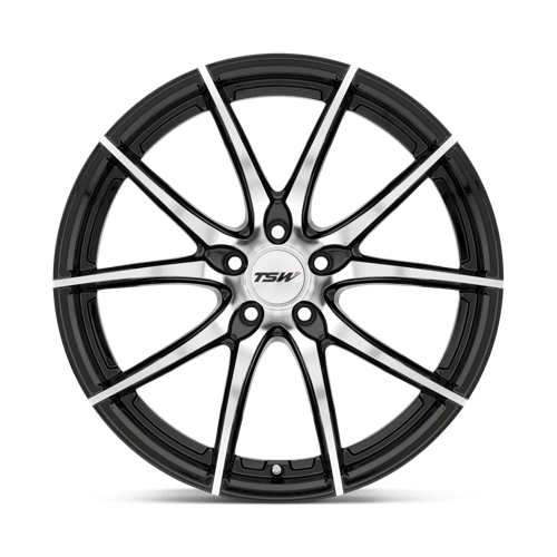 TSW SPRINT Gloss Black W/ Mirror Cut Face 17x8 +32 5x112mm 72.1mm - WheelWiz