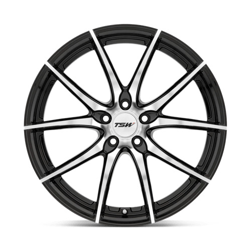 TSW SPRINT Gloss Black W/ Mirror Cut Face 19x8.5 +40 5x108mm 72.1mm - Wheelwiz