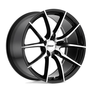 TSW SPRINT Gloss Black W/ Mirror Cut Face 19x8.5 +40 5x114.3mm 76.1mm - WheelWiz