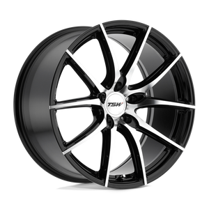 TSW SPRINT Gloss Black W/ Mirror Cut Face 18x8.5 +30 5x114.3mm 76.1mm - WheelWiz