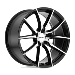 TSW SPRINT Gloss Black W/ Mirror Cut Face 19x9.5 +20 5x120mm 76.1mm - Wheelwiz