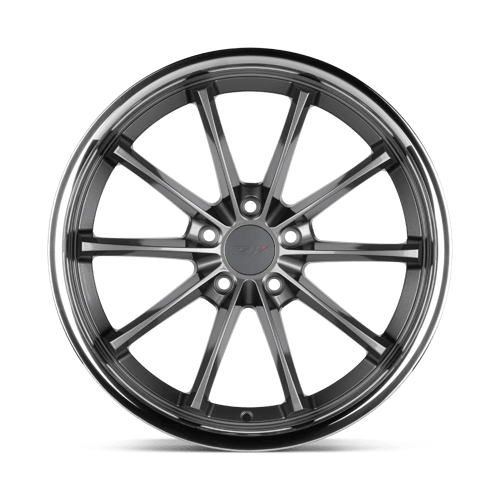 TSW SWEEP Gloss Gunmetal W/ Stainless Lip 18x8.5 +42 5x112mm 66.6mm - WheelWiz