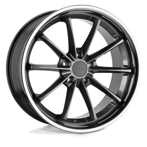 TSW SWEEP Gloss Gunmetal W/ Stainless Lip 18x8.5 +42 5x112mm 66.6mm - WheelWiz