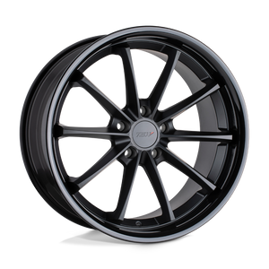 TSW SWEEP Matte Black W/ Gloss Black Lip 18x8.5 +42 5x112mm 66.6mm - WheelWiz