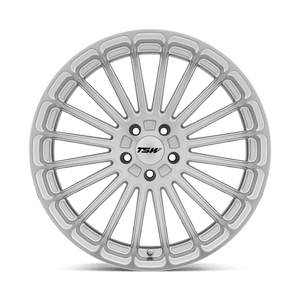 TSW TURBINA Titanium Silver W/ Mirror Cut Face 22x10.5 +42 5x112mm 66.6mm - WheelWiz