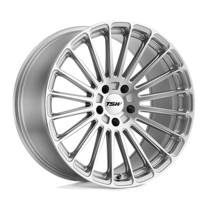 TSW TURBINA Titanium Silver W/ Mirror Cut Face 19x10 +25 5x114.3mm 76.1mm - WheelWiz