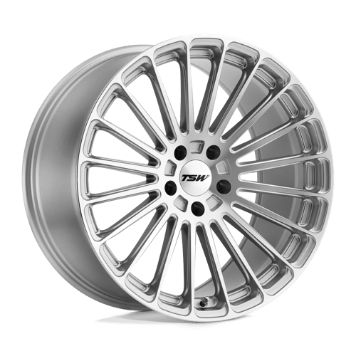 TSW TURBINA Titanium Silver W/ Mirror Cut Face 22x10 +35 5x120mm 76.1mm - WheelWiz