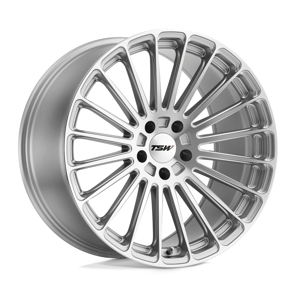 TSW TURBINA Titanium Silver W/ Mirror Cut Face 18x8.5 +42 5x108mm 72.1mm - WheelWiz