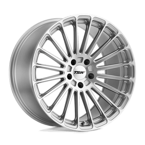 TSW TURBINA Titanium Silver W/ Mirror Cut Face 22x9.5 +20 5x120mm 76.1mm - WheelWiz