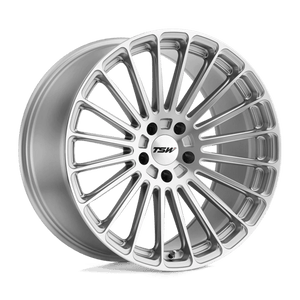 TSW TURBINA Titanium Silver Mirror Cut Fc 22x11 +25 5x112mm 66.6mm - Wheelwiz