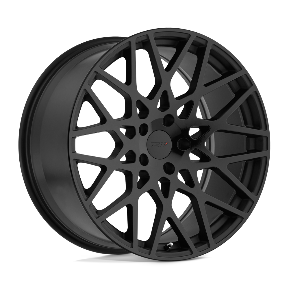 TSW VALE Double Black - Matte Black W/ Gloss Black Face 18x8.5 +43 5x112mm 72.1mm - WheelWiz