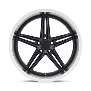 TSW VARIANTE Gloss Black W/ Machined Lip 19x9.5 +39 5x120mm 76.1mm - Wheelwiz