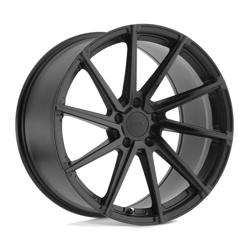 TSW WATKINS Double Black - Matte Black W/ Gloss Black Face 19x10 +25 5x114.3mm 76.1mm - WheelWiz