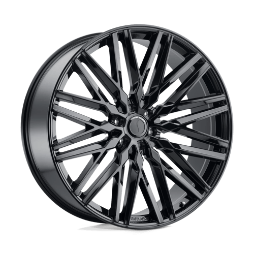 Status ADAMAS Gloss Black 22x9.5 +25 6x139.7mm 112.1mm - WheelWiz