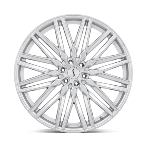 Status ADAMAS Silver W/ Mirror Cut Face 20x9 +15 6x114.3mm 76.1mm - WheelWiz