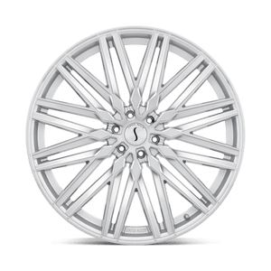 Status ADAMAS Silver W/ Mirror Cut Face 24x9.5 +25 6x139.7mm 112.1mm - WheelWiz