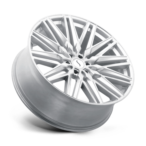 Status ADAMAS Silver W/ Mirror Cut Face 20x9 +15 6x114.3mm 76.1mm - WheelWiz