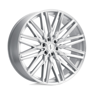 Status ADAMAS Silver W/ Mirror Cut Face 24x9.5 +30 6x135mm 87.1mm - WheelWiz