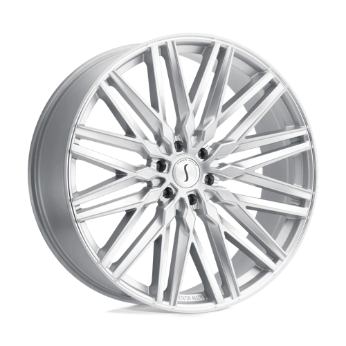 Status ADAMAS Silver W/ Mirror Cut Face 22x9.5 +25 6x139.7mm 112.1mm - WheelWiz