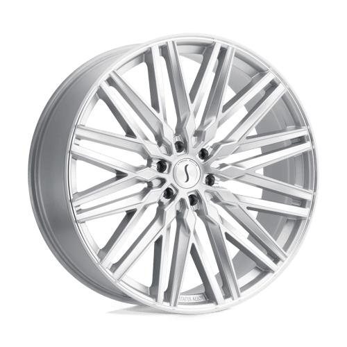 Status ADAMAS Silver W/ Mirror Cut Face 22x9.5 +15 6x139.7mm 112.1mm - WheelWiz