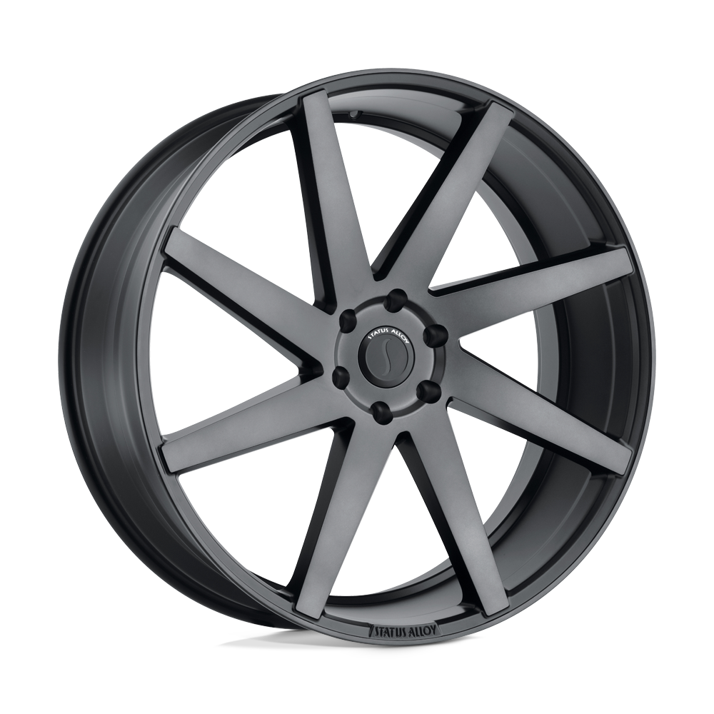 Status BRUTE Carbon Graphite 22x9.5 +30 5x114.3mm 76.1mm - WheelWiz