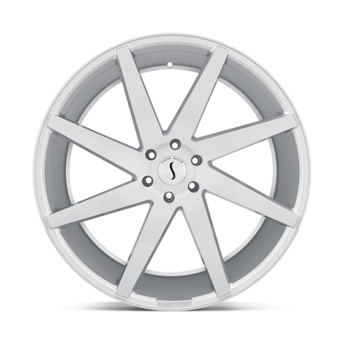 Status BRUTE Silver W/ Brushed Machined Face 22x9.5 +30 5x114.3mm 76.1mm - WheelWiz