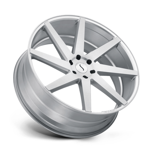 Status BRUTE Silver W/ Brushed Machined Face 24x9.5 +25 6x139.7mm 112.1mm - WheelWiz