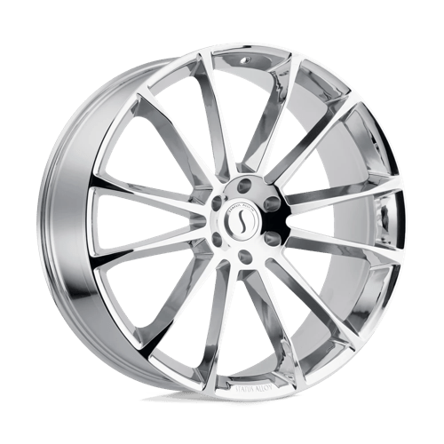 Status GOLIATH Chrome 24x9.5 +15 5x115mm 76.1mm - Wheelwiz