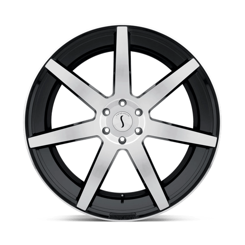 Status JOURNEY Gloss Black W/ Machined Face 24x10 +15 5x115mm 74.1mm - WheelWiz