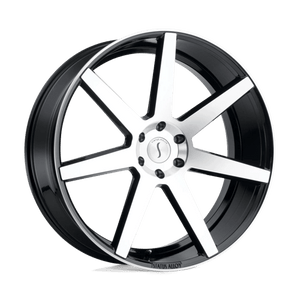 Status JOURNEY Gloss Black W/ Machined Face 22x9.5 +15 5x120mm 74.1mm - Wheelwiz
