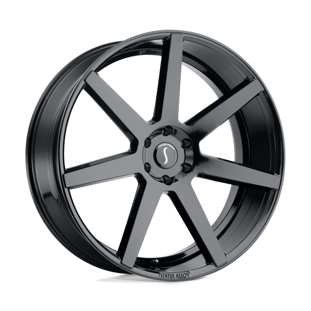 Status JOURNEY Gloss Black 22x9.5 +30 5x127mm 74.1mm - WheelWiz