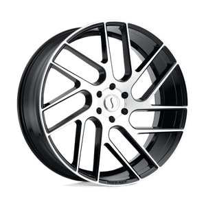 Status JUGGERNAUT Gloss Black W/ Machined Face 24x9.5 +30 5x114.3mm 76.1mm - Wheelwiz