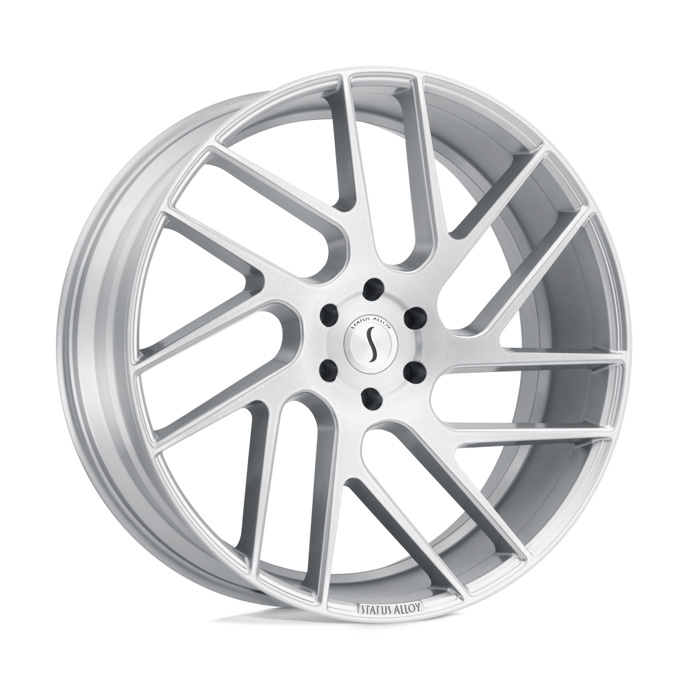 Status JUGGERNAUT Silver W/ Brushed Machined Face 20x9 +20 5x150mm 110.1mm - WheelWiz