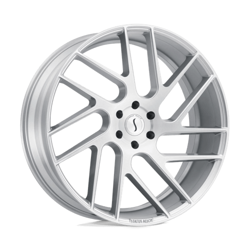 Status JUGGERNAUT Silver W/ Brushed Machined Fc 22x9.5 +30 5x120mm 76.1mm - Wheelwiz