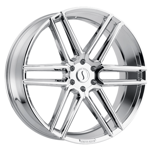 Status TITAN Chrome 22x9.5 +25 5x127mm 76.1mm - WheelWiz